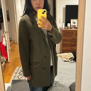 Madewell Sweater Blazer in Dark Green